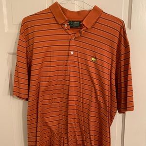 Masters Orange Striped Polo - Size XL